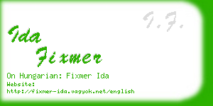 ida fixmer business card